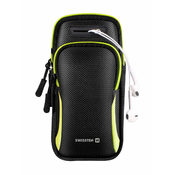 Ručna sportska torbica Swissten za mobilne uređaje do veličine 6,7 - crno-zelena