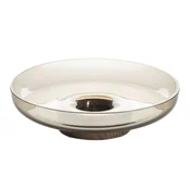 Artemide Bonta skleda, siva, O 26 cm, steklo, les - Dnevna soba/jedilnica - Dizajn - siva, temni les
