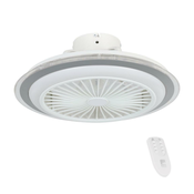 Eglo 35141-LED Zatemnitveni stropni ventilator ALBUFEIRA 25,5W/230V bela/siva + Daljinski upravljalnik