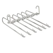 INF Zložljiv obešalnik za hlače, nadgrajen 6-rodni, inox+ABS, 2 kosa Gray, (5000246669)