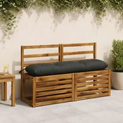 vidaXL Blazina za klop VIANEN 100% poliester Antracit 130 x 30 x 12 cm