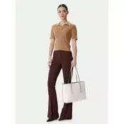 Calvin Klein Ročna torba Foil Logo Tote W/Pouch LV04F3274G Bela
