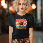 Camiseta Majica sa štampanim printom Cam 950, Ženska, Crna
