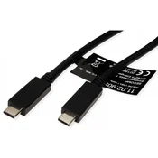 ROLINE Roline USB kabel USB 3.2 gen. 2 (USB 3.1 gen. 2) USB-C® vtič 2.00 m črna  11029055, (20630874)