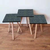 Hanah Home Set klub stocica 3Shp317, 3 komada, Svetloroze