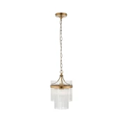 Endon 112572 - Luster na lancu MARIETTA 1xE27/10W/230V mesing/proziran