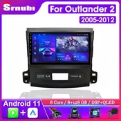 Srnubi 2Din Android 11 Car Radio For Mitsubishi Outlander 2 2005-2012 Multimedia Video Player GPS Navigation Carplay Head unit