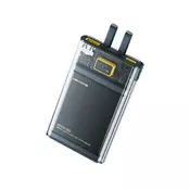 shumee WEKOME WP-323 Vanguard Series - 10000mAh super polnilna baterija z vgrajenim USB-C in Lightning PD 20W + QC 22,5W kablom (črna/prozorna)