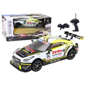 Auto na daljinsko upravljanje Sports Car 1:16 Drift sa promjenjivim kotacima – bijelo/žuti