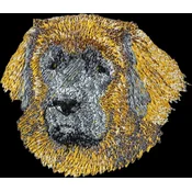 Leonberger - našitek v obliki psa, vezen našitek, edinstven okras za nahrbtnik znamke