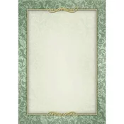 Diploma A4 - renesančni motiv, zelena, 170 g/m2, 25 kosov