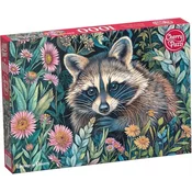 Cherry Pazzi - Puzzle Rakun v rožah - 1 000 kosov