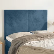 Vidaxl vidaXL Vzglavja postelje, komplet 4 kosov, temno modra, 72x5x78/88 cm, žamet