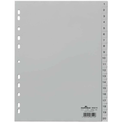 Pregradni karton durable 1-20 sivi DURABLE