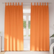 vidaXL Zatemnitvene zavese 2 pcs Svetlo oranžna 225 x 140 cm Poliester