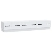 vidaXL TV omarica s predalom Bela 147 x 34,5 x 27 cm Inženirski les