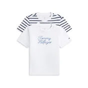 TOMMY HILFIGER Majica  temno modra / bela