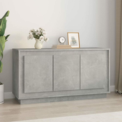 Komoda siva boja betona 102 x 35 x 55 cm od konstruiranog drva