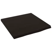 Vidaxl Stenska polica temno rjava 40x40x2 cm trdna hrastovina