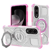 Hibridna maska Carbon Shield Pro za Samsung Galaxy S25 Edge - pink transparent