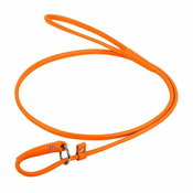 WAUDOG Okrogla usnjena ogrlica, vlečni povodec za psa oranžna dolga 4 mm