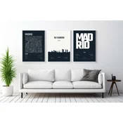 WALLXPERT Dekorativna uramljena MDF slika (3 komada) Mp3 00119 50 x 70