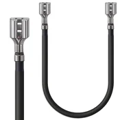 Qoltec Baterijski Kabel, Ženski Faston Tip 250 | 20 cm | Črn