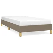 Vidaxl posteljni okvir brez vzmetnice Taupe 90x190cm Tkanina