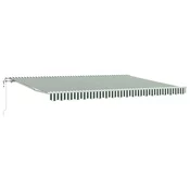 Elektricna retraktabilna tenda Zelena i bijela 450 × 350 cm