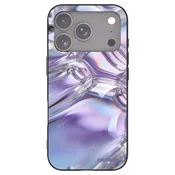 Silikonski črni ovitek za Apple iPhone 17 Pro - Iridescent bubbles