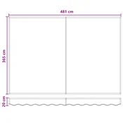 vidaXL vidaXL Vlečna tenda Peščena 450 × 350 cm 100% poliester in aluminij, (5000252755)