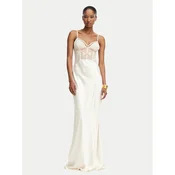 Elisabetta Franchi Večerna obleka AB-R53-62E2-V760 Kremna Slim Fit