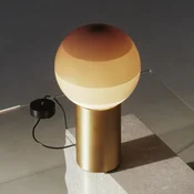 MARSET namizna svetilka Dipping Light, višina 22 cm, krem/medenina - Dnevna soba/jedilnica - Dizajn - krema, medenina - Steklo
