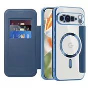 Etui SmartMag Book z Magsafe tehnologijo in RFID denarnico za Google Pixel 10 Pro XL - blue