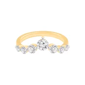 ETHISHER DIAMANTEN Prstan Ring aus 375 Gelbgold mit Lab Grown Diamant zlata