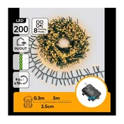 Aigostar - LED spoljni božicni niz 200xLED/8 funkcija 3xAA 5,3m IP44 topla bela