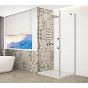 Pravokotni zaslon TRINITY CHROME 800x1000 mm, prozorno steklo, levo - 800x100 cm - Gelco - TRINITY - 36 - Pravokotne tuš kabine - 800 - 2000 - 1000 - 8 - 14