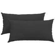 Vidaxl Blazine za kavč 2 szt. Črna 80 x 40 cm blago