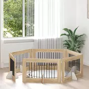 vidaXL Vrata za pse z stojali 6 pcs Sonoma hrast 100 x 60 cm