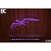 Black Cut 3D Lampa sa 9 razlicitih boja i daljinskim upravljacem - Pterosaurus ( C19 )