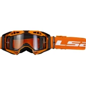 Naočale za motocross LS2 Aura Enduro crno-narančasti prozirni pleksiglas