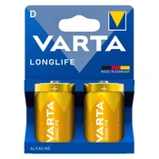shumee Varta LL D alkalna baterija LR20 za stenske ure, igrače, svetilke 2 kosa
