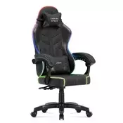 Force 2.7 RGB crna baršunasta igraća stolica