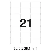 ETIKETE LK 63,5X38,1MM POLYESTER PK25L ZWECKFORM L7560-25 PROZIRNE