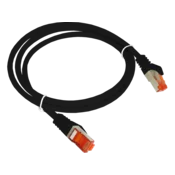 Patch kabel F/UTP kat 6 PVC 0,25 m črne barve ALANTEC