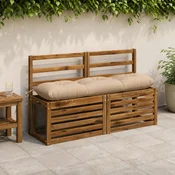 vidaXL Blazina za klop VIANEN 100% poliester Peščena 130 x 30 x 12 cm