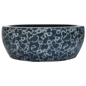 MAISON CHIC Umivalnik - Kopalna umivalnik Nadpultni črn in moder okrogel ?41x14 cm keramika, (21684801)