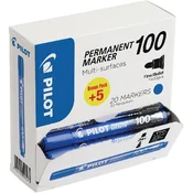 Pilot BT 100, 20 kom/pak, plavi trajni marker SCA-100-20L