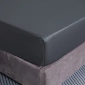 shumee Bombažna rjuha 160x200+25 temno siva