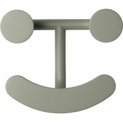 Stenski obešalnik za plašče HAPPY, 15 cm, zeleno-siva, jeklo, Fritz Hansen